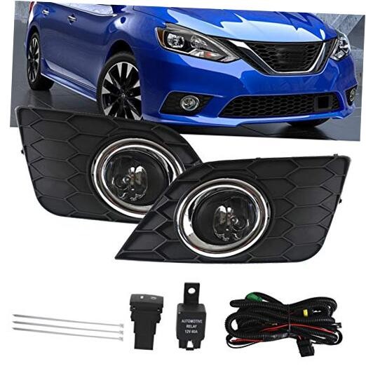Fog Light Lamp Assembly Passenger and Driver Side Replacement for Sentra 2016