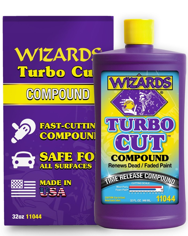 Wizards Turbo Cut Buffing Compound for Car Scratch 32 oz.,