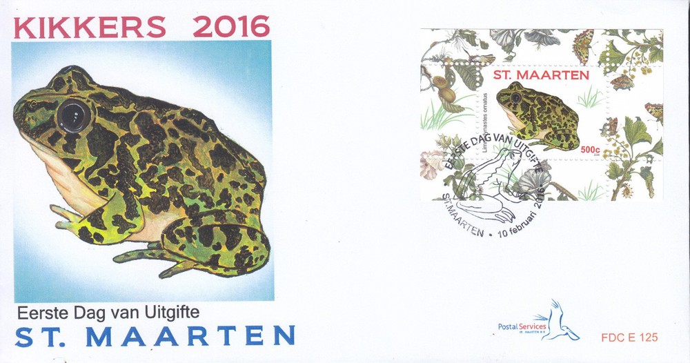 Sint Maarten Issue FDC 2016 (125) Frogs