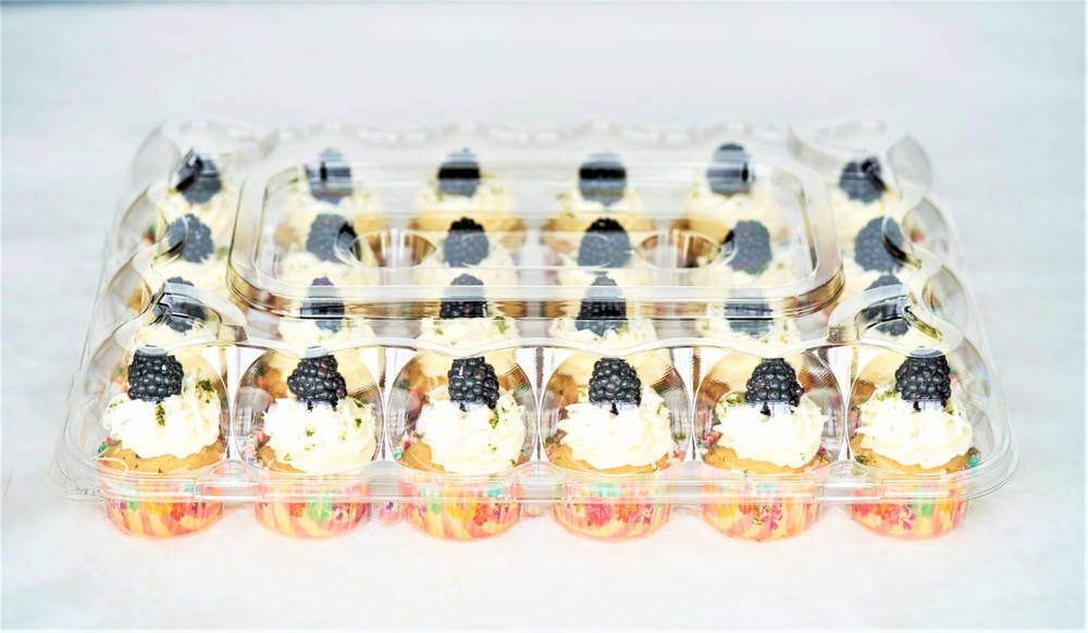 CUPCAKE CONTAINERS STACKABLE 24 COMPARTMENT -10 PACK CUPCAKE BOX CARRIER HOLDER