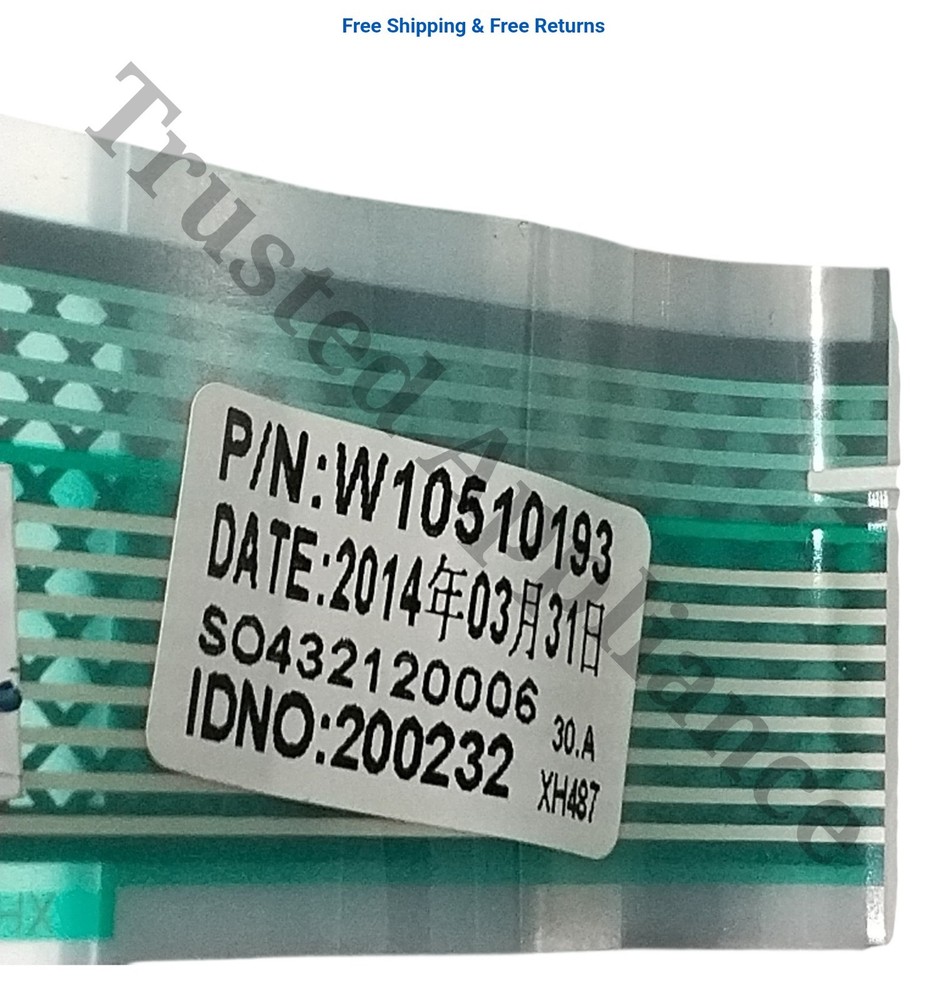 Whirlpool Microwave Control Panel Console W10512496 SILVER