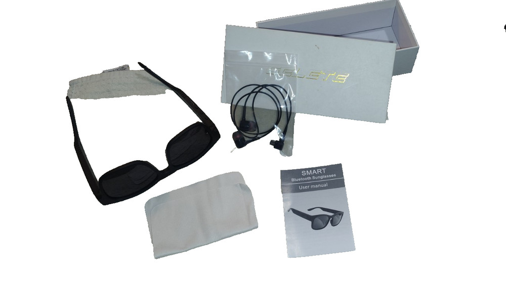 Gelete Bluetooth Smart Glasses BLACK Open Box