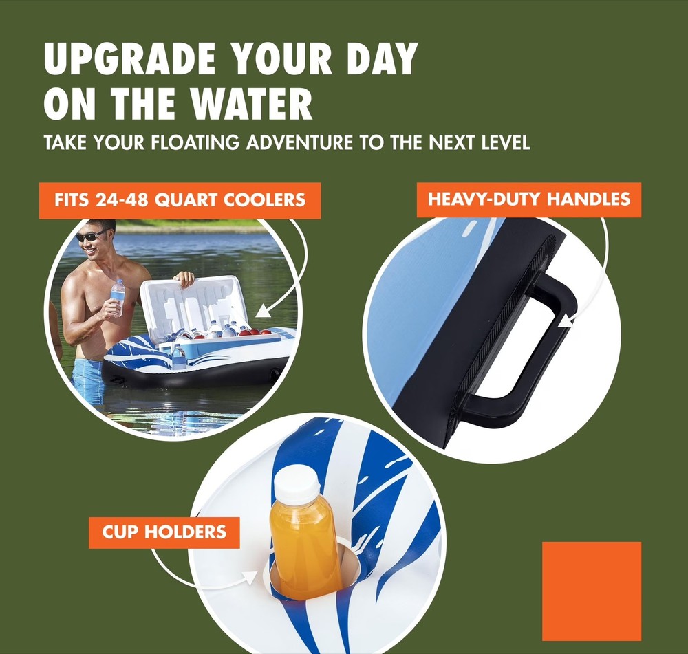 Cooler Float, Blue & White Outdoor camping use