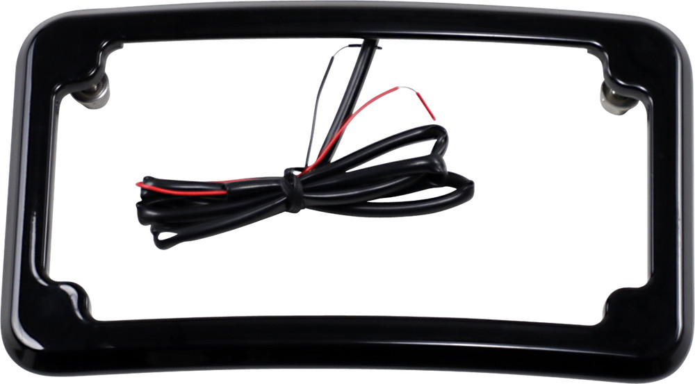 Cycle Visions Cruved Lighted License Plate Frames CV4617B