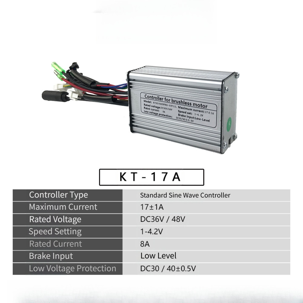 Electric Bicycle Controller 36V 48V for KT17A Brushless Motor Sine Wave Design