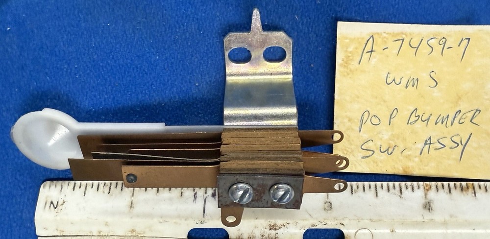Pinball POP BUMPER Leaf Switch w/Mounting Bracket WMS # A-7459-7