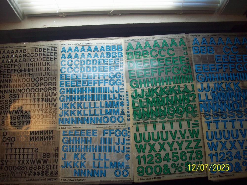 chartpak Velvet Touch Lettering