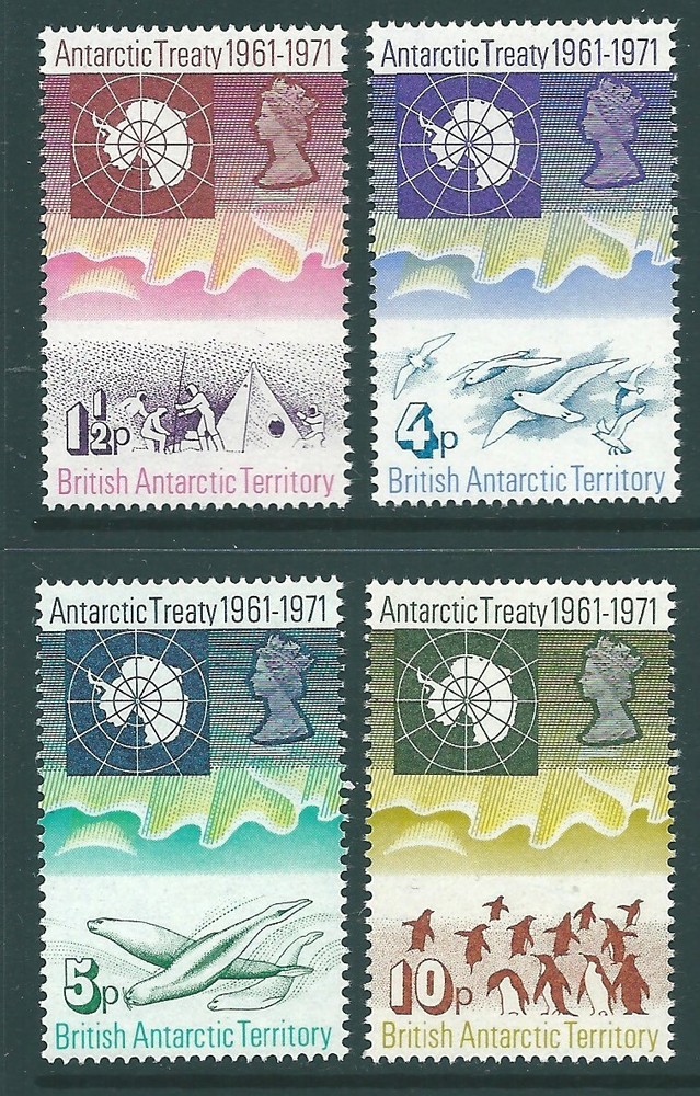 BRITISH ANTARCTIC TERRITORY 1971 mint Treaty SET