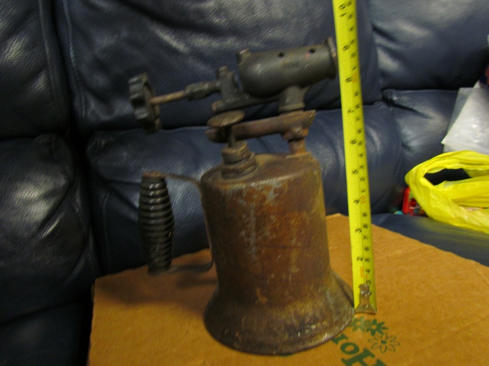 Vintage Antique Turner Brass Soder Torch Gas Blow Torch (5)