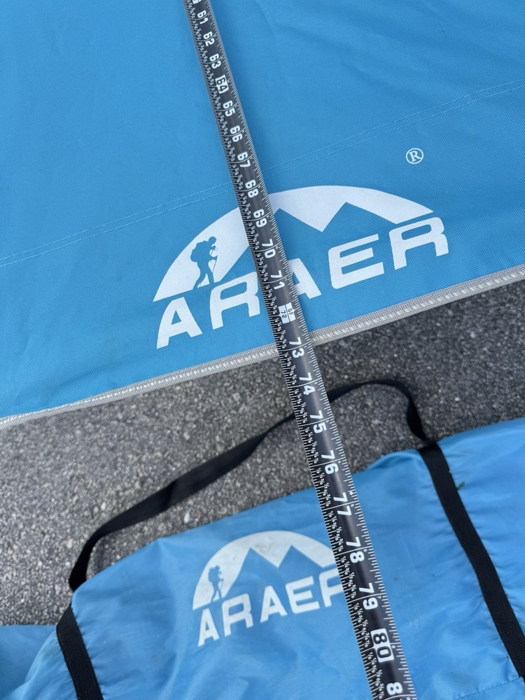 ARAER Camping Cot Blue 450LB Rating Good Condition