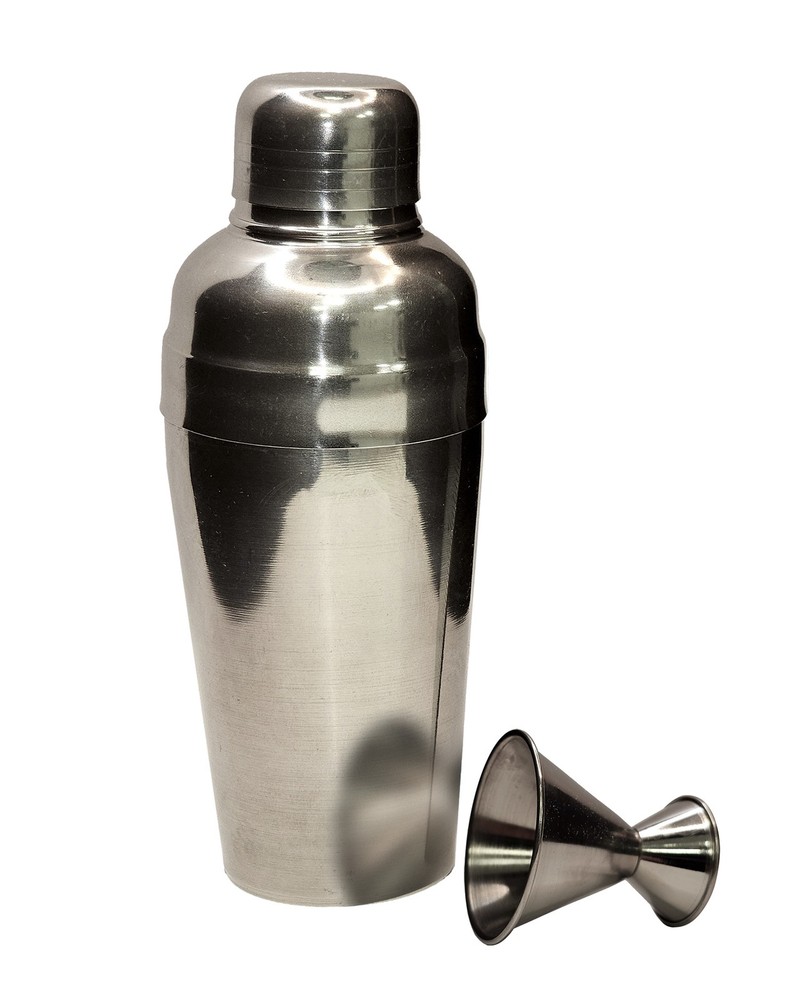Home Brew Ohio Stainless Steel Cocktail Shaker 300ml and Jigger 1/2oz X 2oz