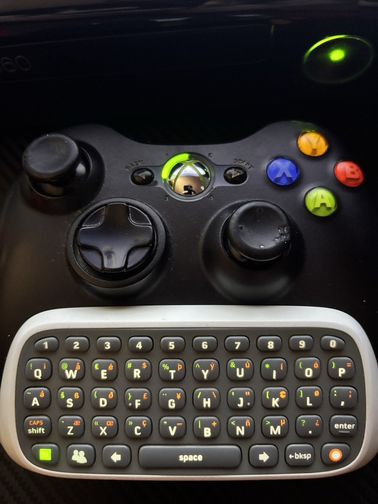 Xbox 360 Chatpad White Keypad Controller Attachment works!