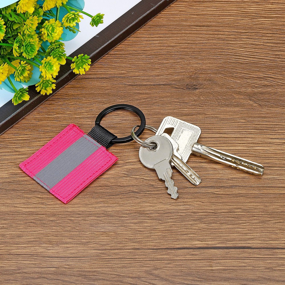 9 Pcs Reflective Keychain Tags, Reflective Zipper Pulls, Black/Green/Blue