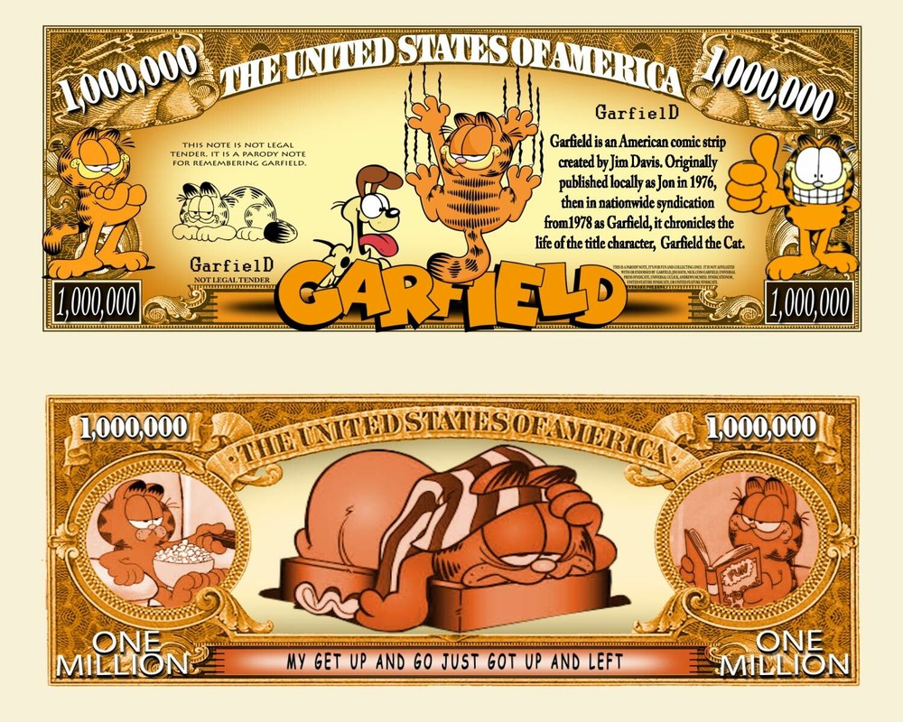 OUR GARFIELD MILLION DOLLAR BILL (25 Bills)