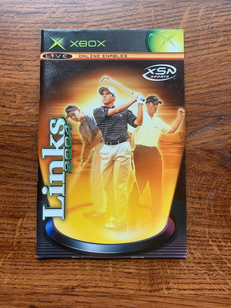 Links 2004 Golf XBOX Instruction Manual Only