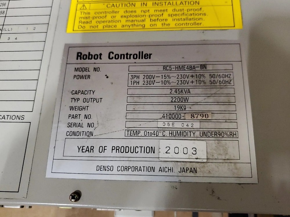 Denso Robot Controller Refurbished Model No. RC5-HME4BA-BN Robotics Control