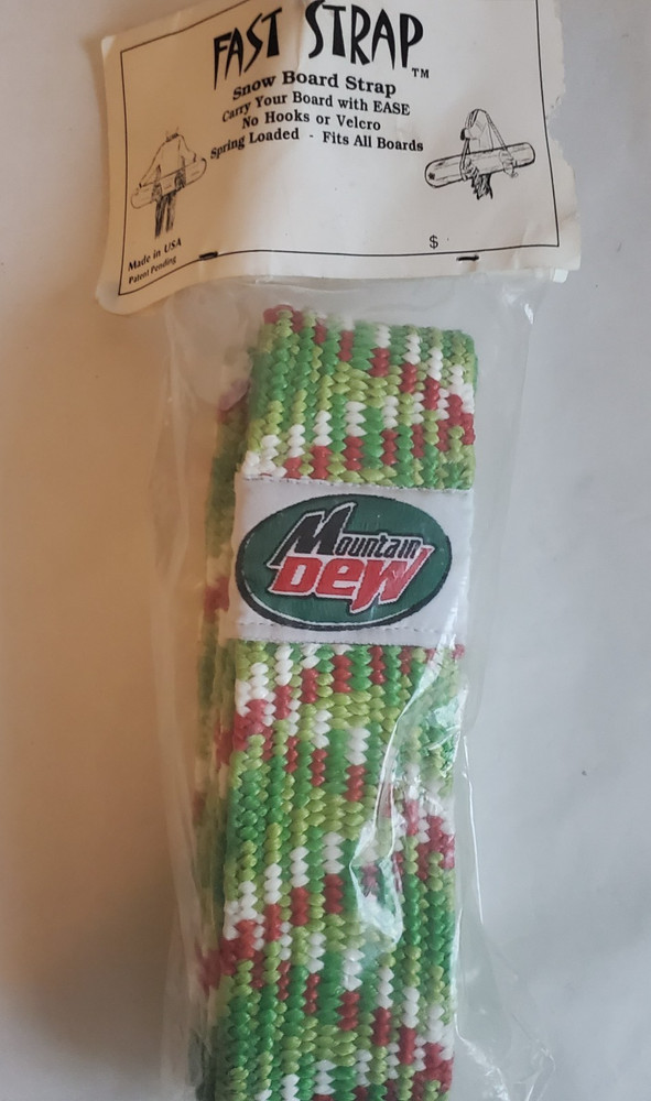 Fast Strap Snowboard Carry Strap Mountain Dew USA Made Sealed