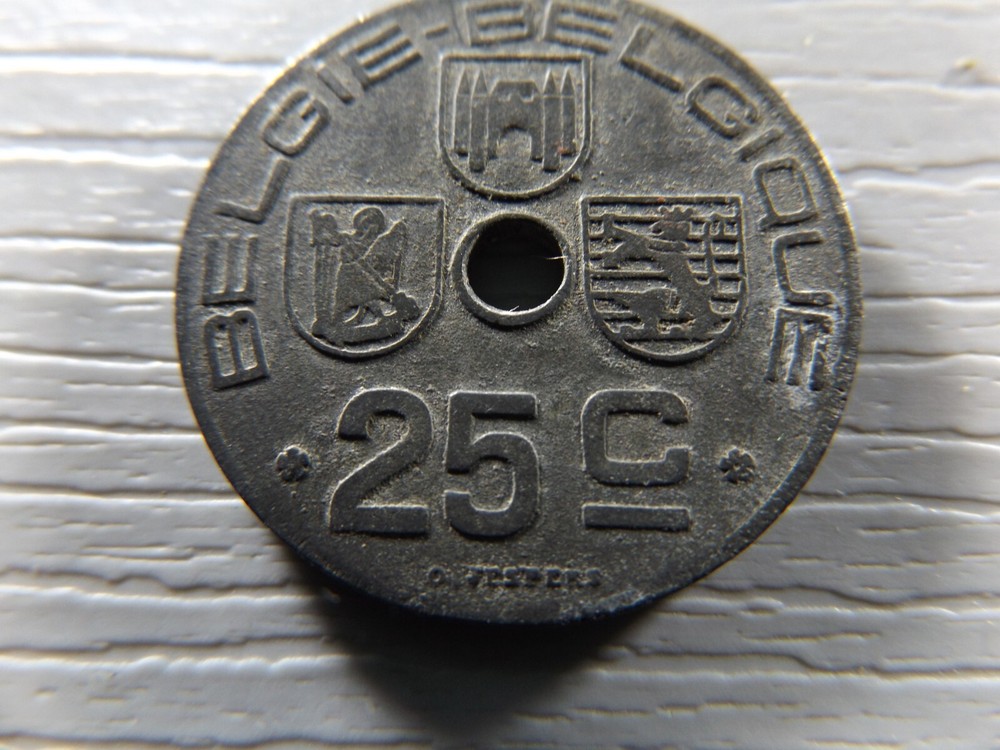 Belgium 1943 25 Centimes