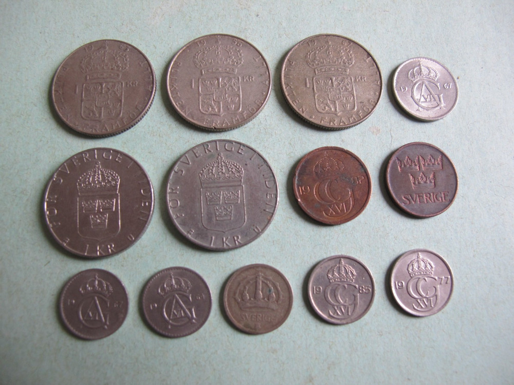 13 Sweden Coins