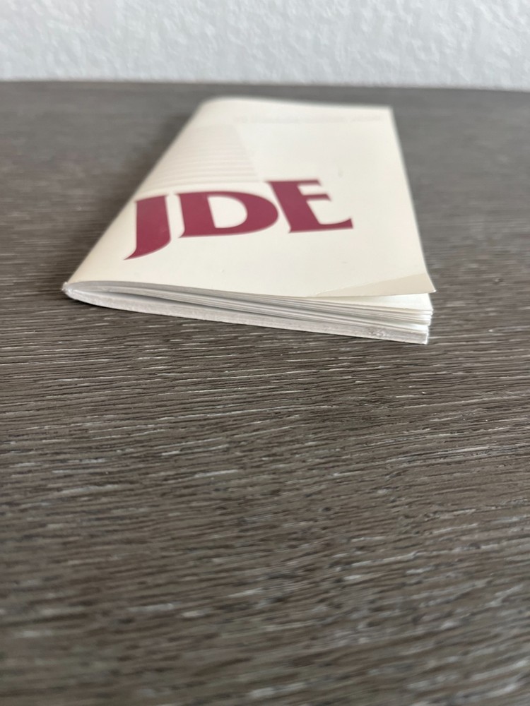 Vintage 1990s JD Edwards Enterprise Software CL Command Summary AS/400 Booklet