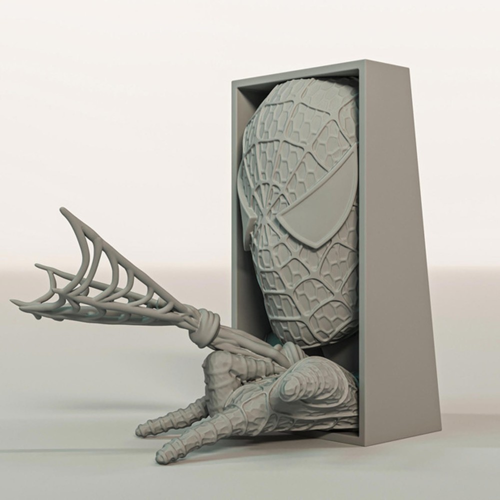 Spider-Man Inspired Book Nook - Web-Slinger Bookshelf Insert Wall Crawler Decor