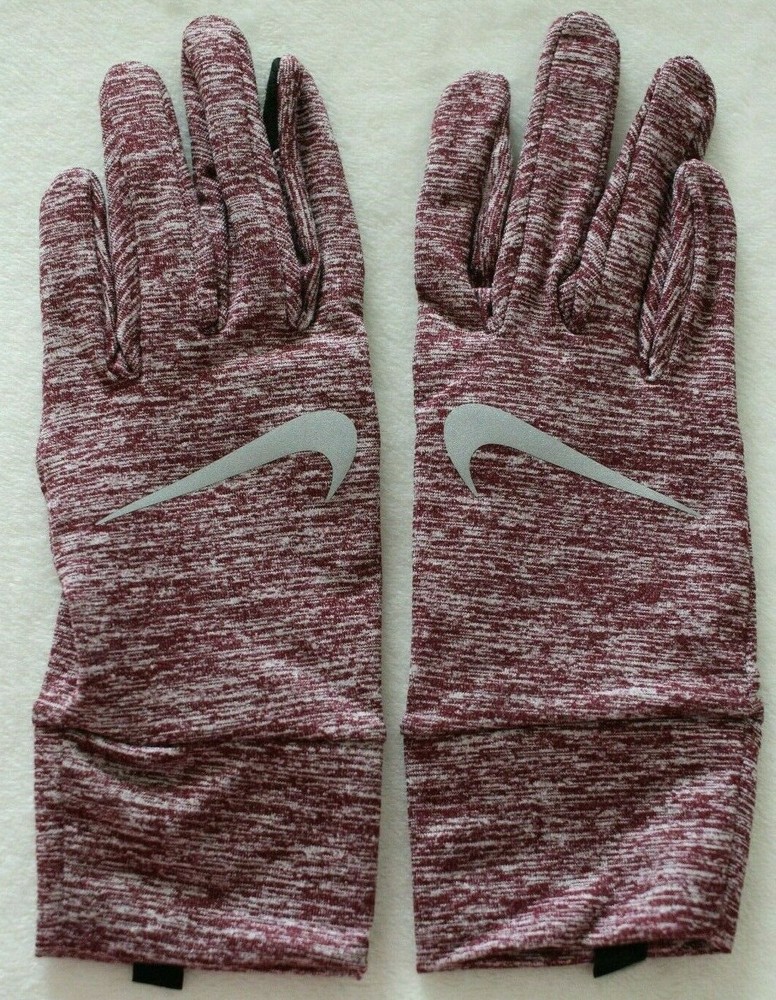 Nike Dry Element Running Gloves Dark Beetroot/Silver Women's Medium