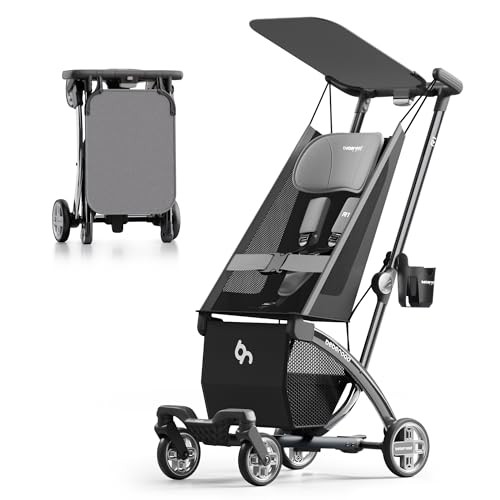 BEBEROAD-LOVE R1 AUTO-FOLDING ULTRA LIGHTWEIGHT TRAVEL STROLLER - GRAY