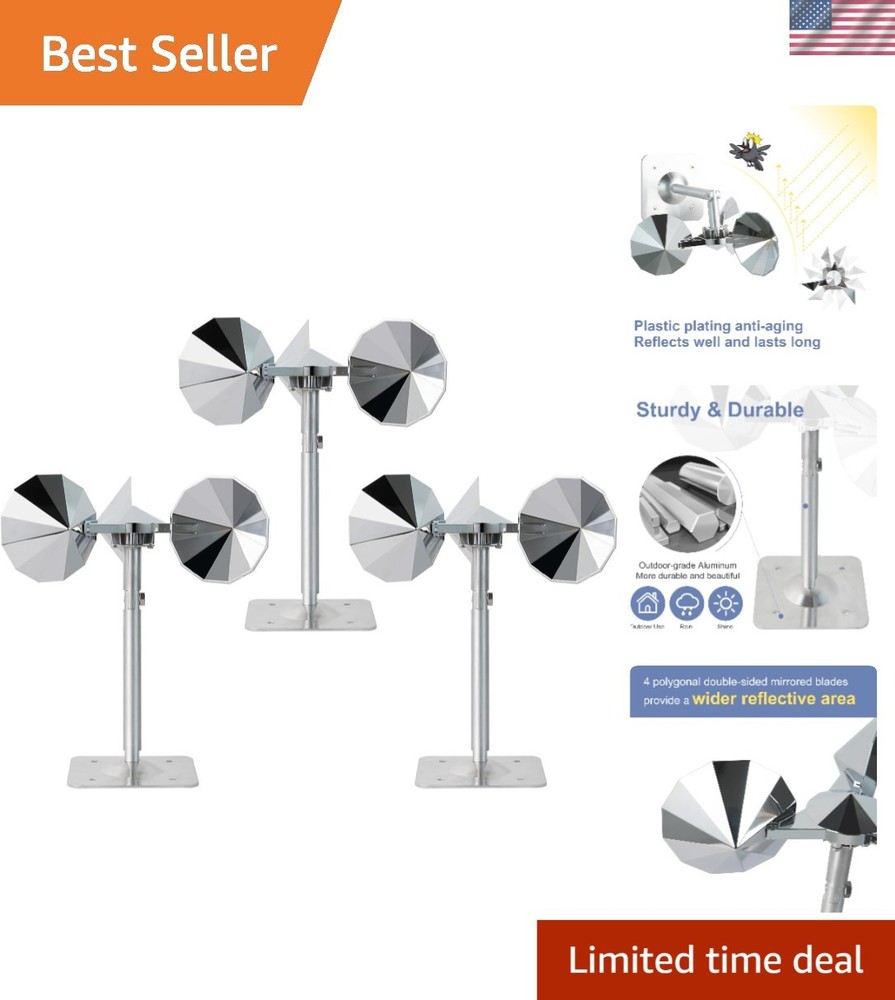 3 PCS Bird Scare Reflective Device - Deter Pigeons & Sparrows Elegantly