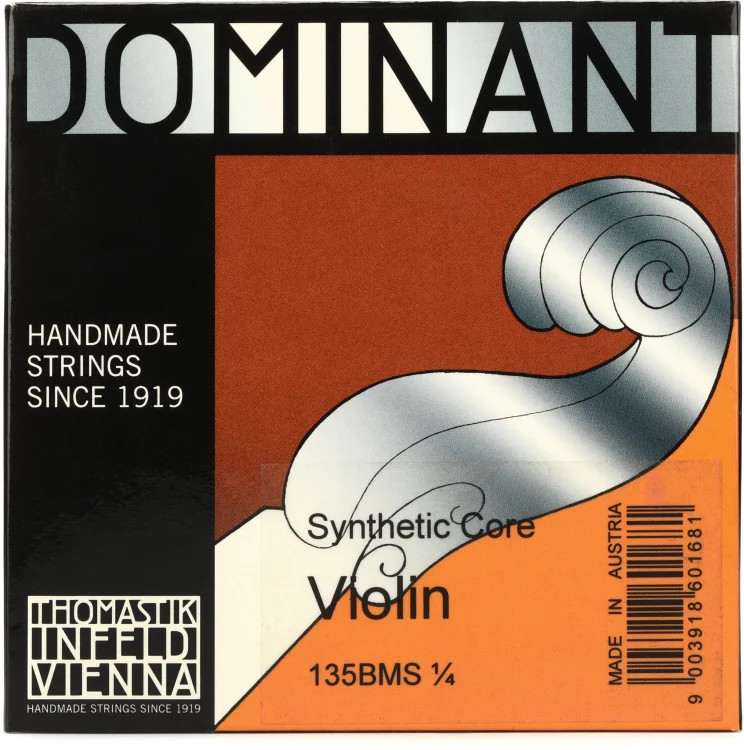 Thomastik-Infeld 135B Dominant Violin String Set - 1/4 Size With Steel Loop-end