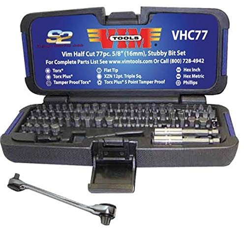 VHC77 '77-Piece' Half Cut Stubby Bit Set