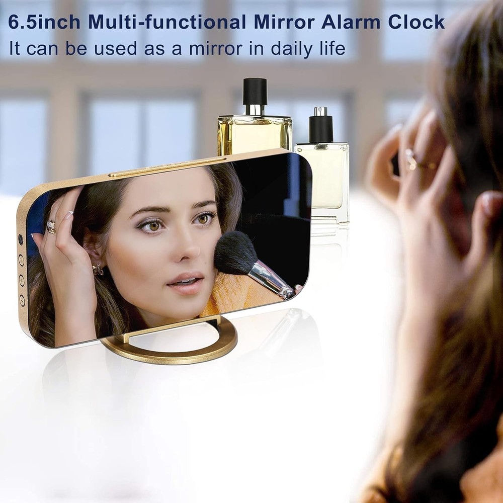 Digital Alarm Clock - Gold - Modern Style