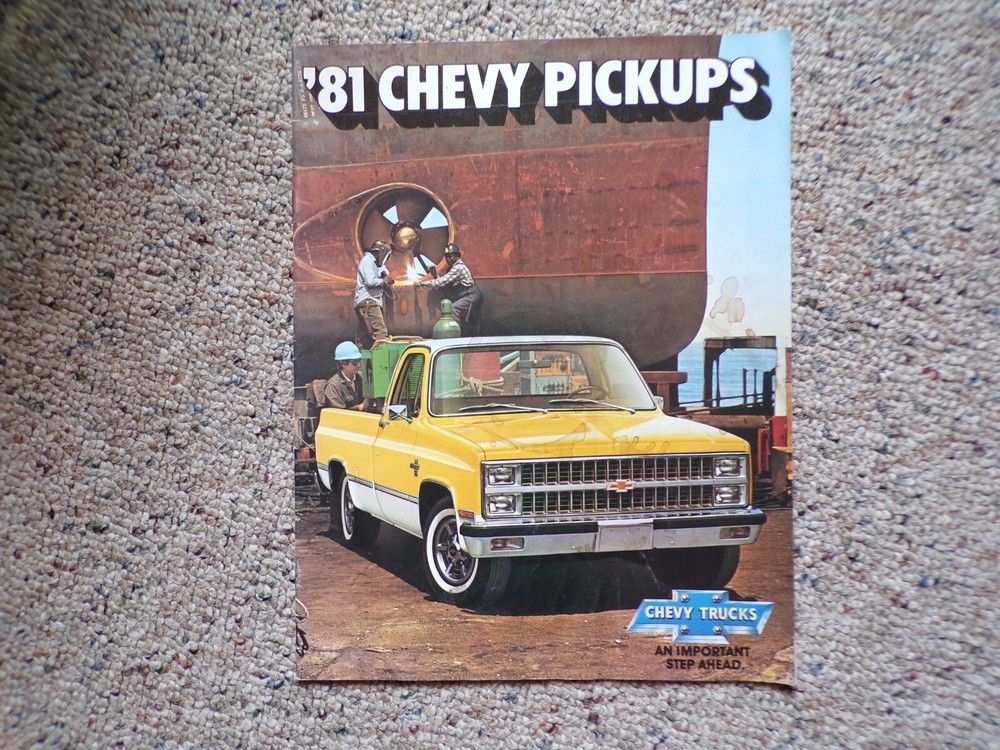 1981 Chevy Pickups Catalog Booklet Fleetside Stepside Big Dooley Chassis Cab