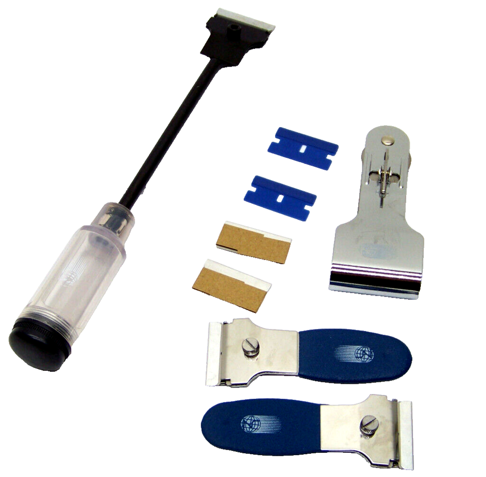 4 Pc Scrapers Scratches Extended Scraper Folding Scraping Detail Work Tools set