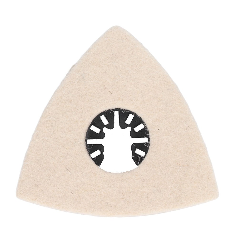 5PCS Wool Polishing Pad With Base Triangular Felt Buffing Pad For Oscillating
