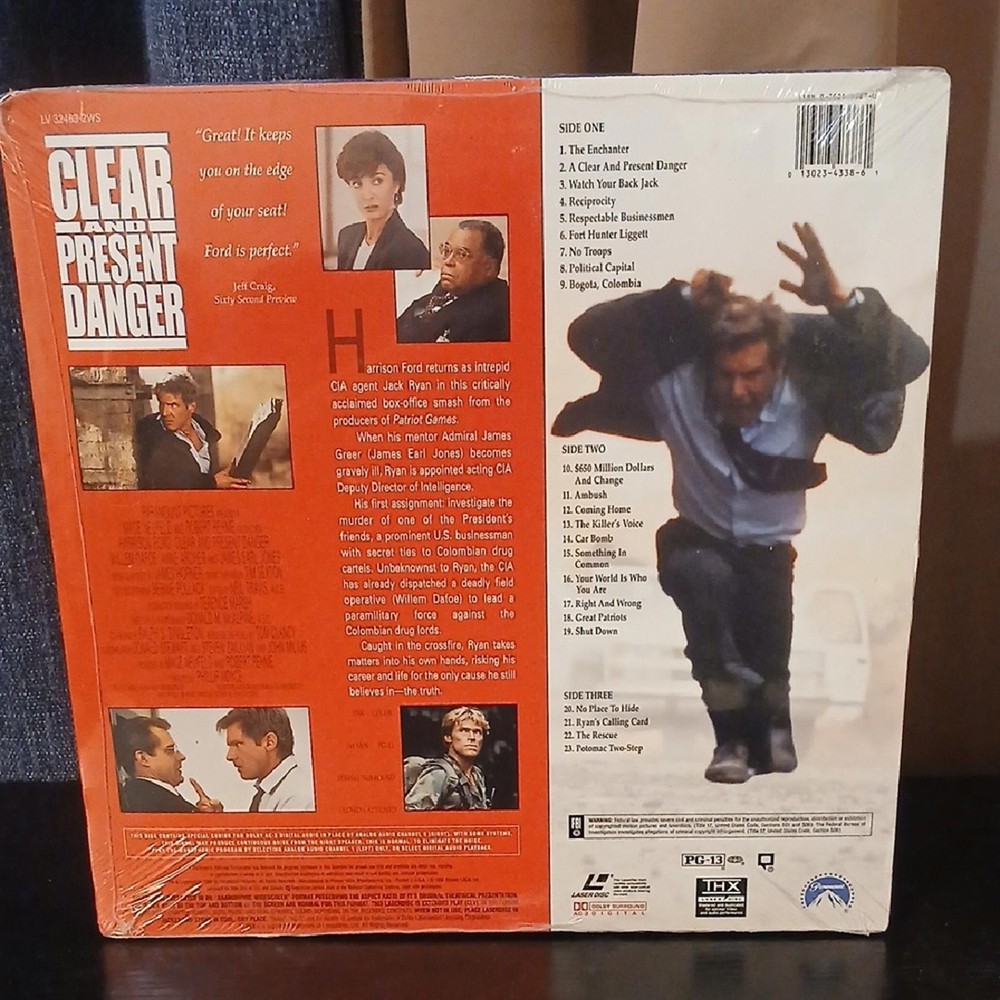 "Make Offer" Sealed Clear and Present Danger LaserDisc