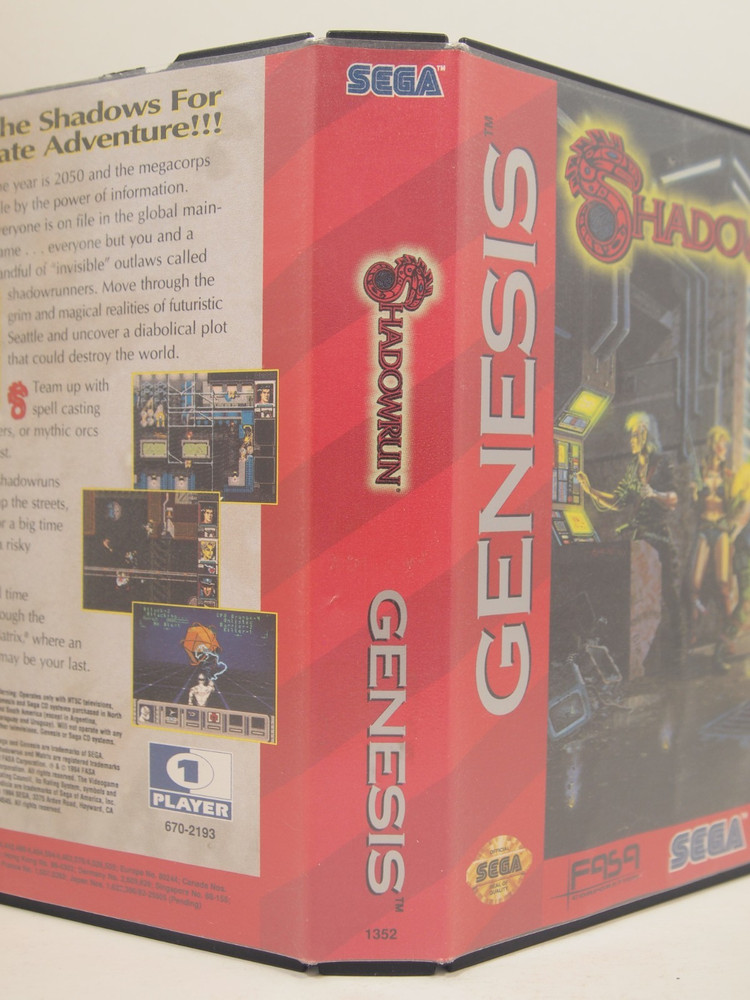 Shadowrun Case (SEGA Genesis) Authentic BOX ONLY