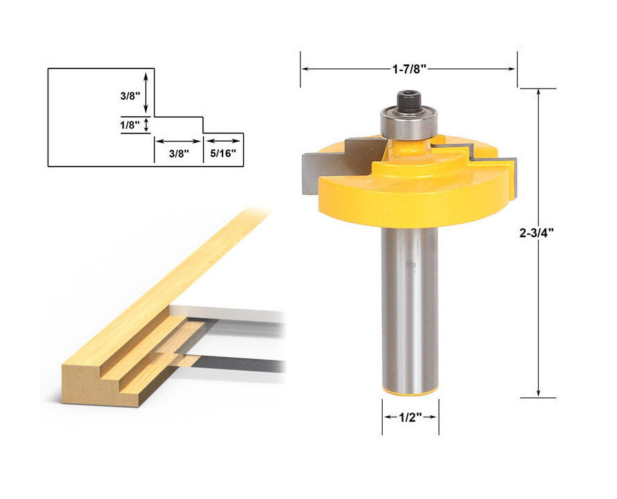3Pcs 1/2" Shank Picture Frame/Molding Router Bits Set