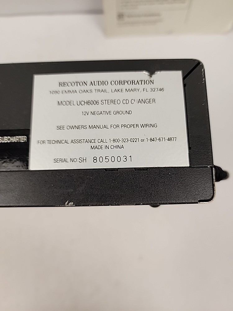 Jensen CD changer, UCH6006, modulator, wireless controller RF60U, NOT TESTED