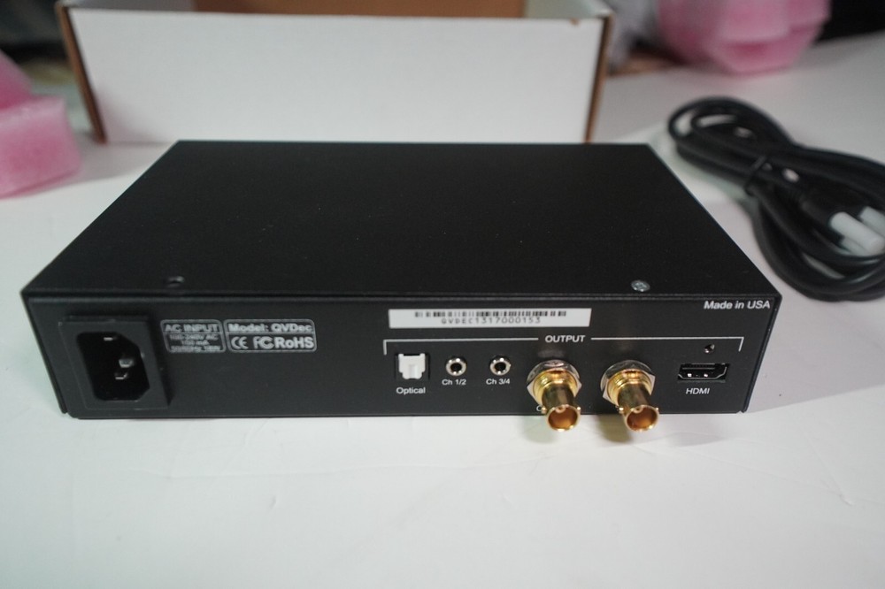 QVIDIUM QVDEC HD SDI DECODER w/ARQ Composite, HDMI, (black box)