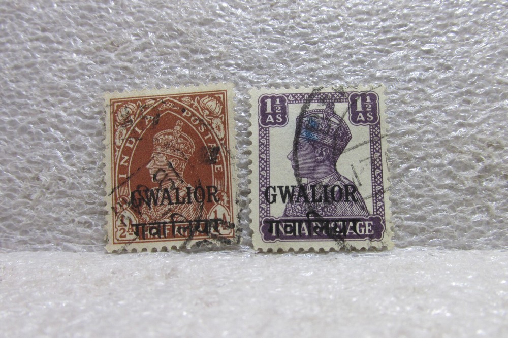 1939 GWALIOR CANCELLED SCOTT #91 & 104