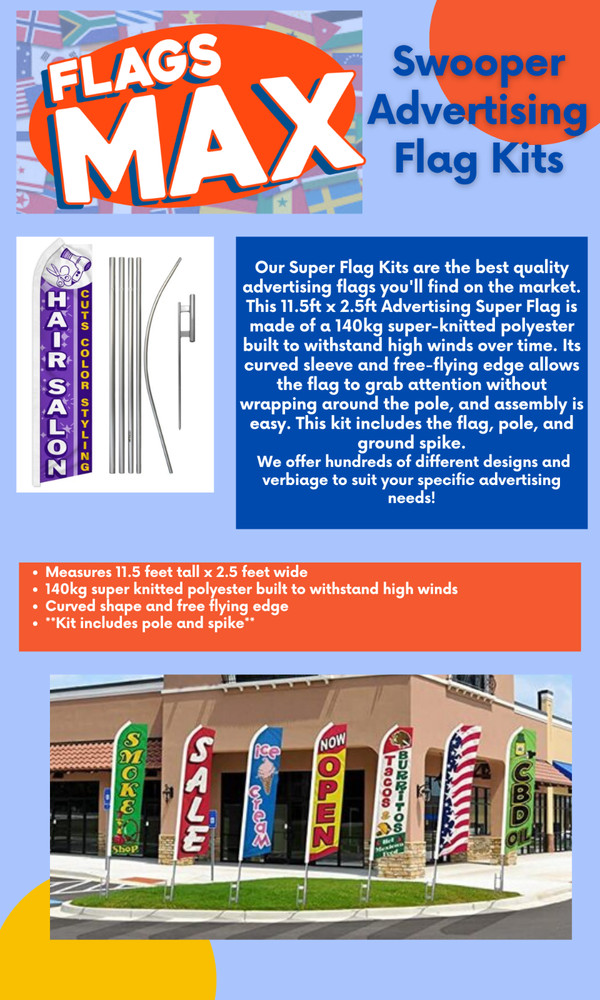 Farm Fresh Eggs Swooper Flutter Feather Advertising Flag & Pole Kit