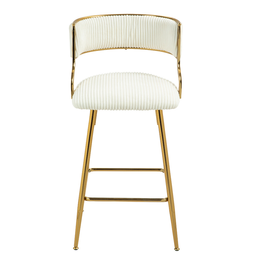 Modern Bar Stools Set of 2 Height Adjustable Barstools + Backrest Kitchen Stools