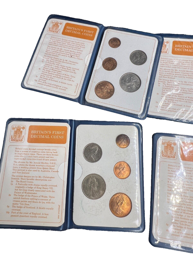 Coins in Wallets x 4 Sets Uncirculated