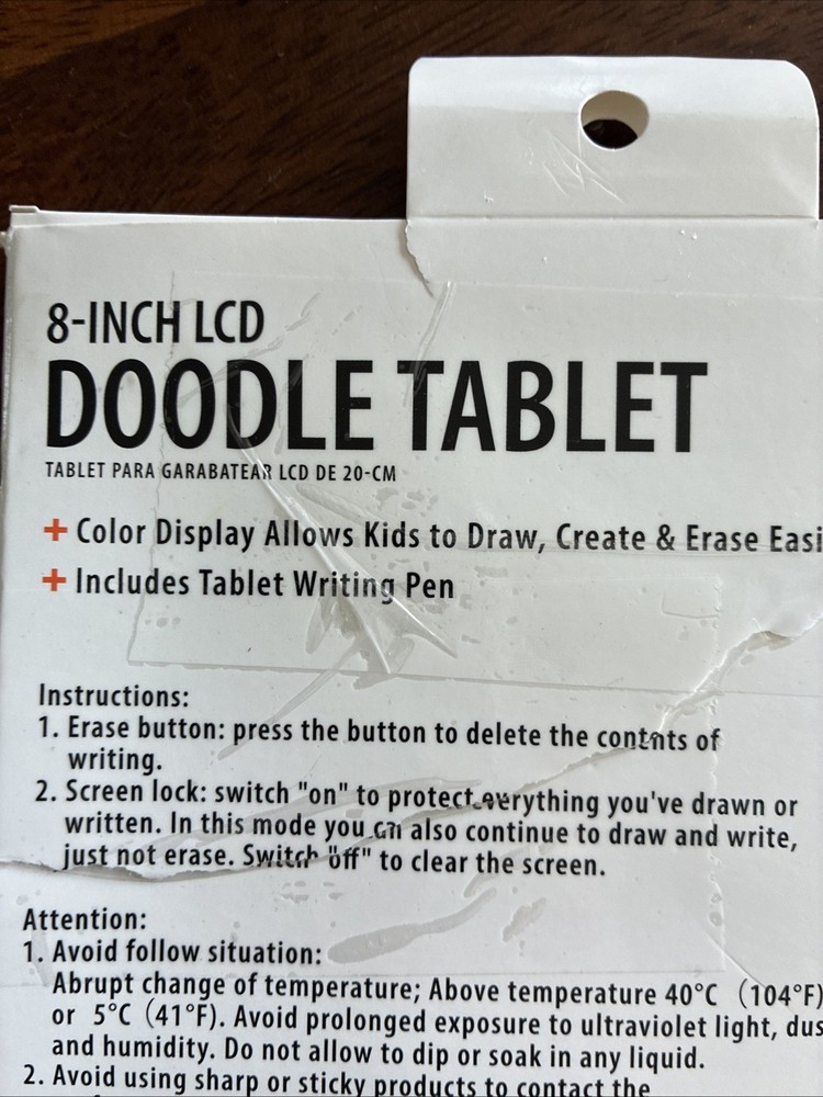 8 Inch LCD Doodle Tablet Ages 5 Up Pen Gear