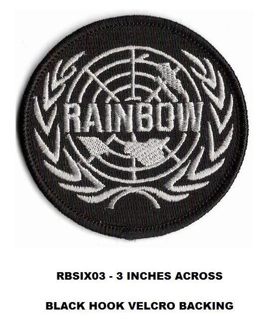 RAINBOW SIX - 3 INCH PATCH - HOOK BACKING - RBSIX03