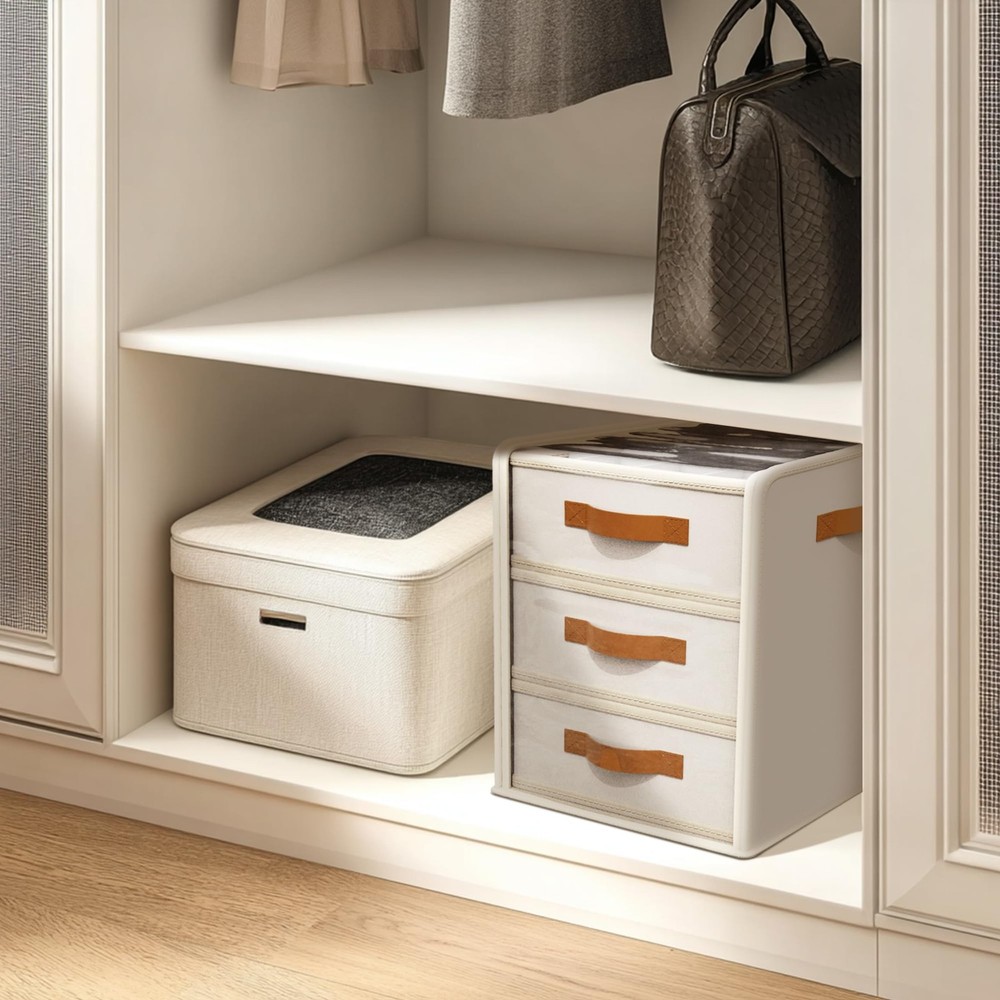 Yarn Storage Organizer with 3 Stackable Trays, Large Yarn Storage Container w...