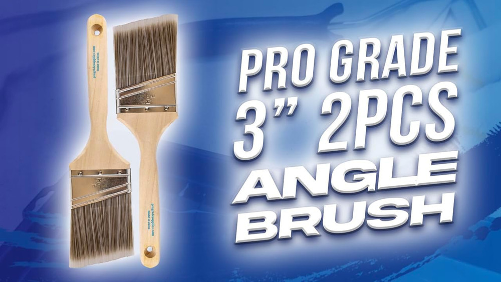 - Paint Brushes - 2Ea 3" Angle Brushes
