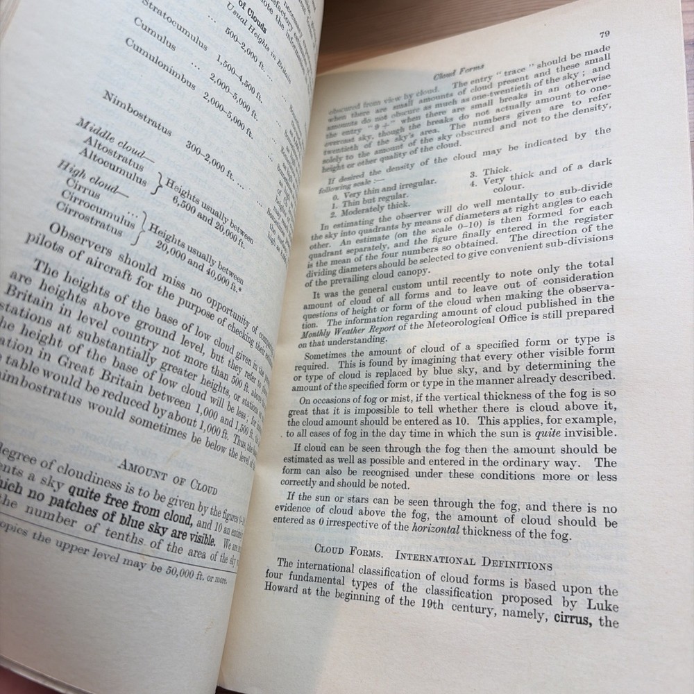 WWII 1942 Meteorological Observer’s Handbook