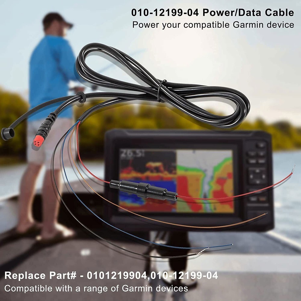 010-12199-04 Power/Data Cable Fit Garmin Striker Echo, Striker Plus, Striker 4