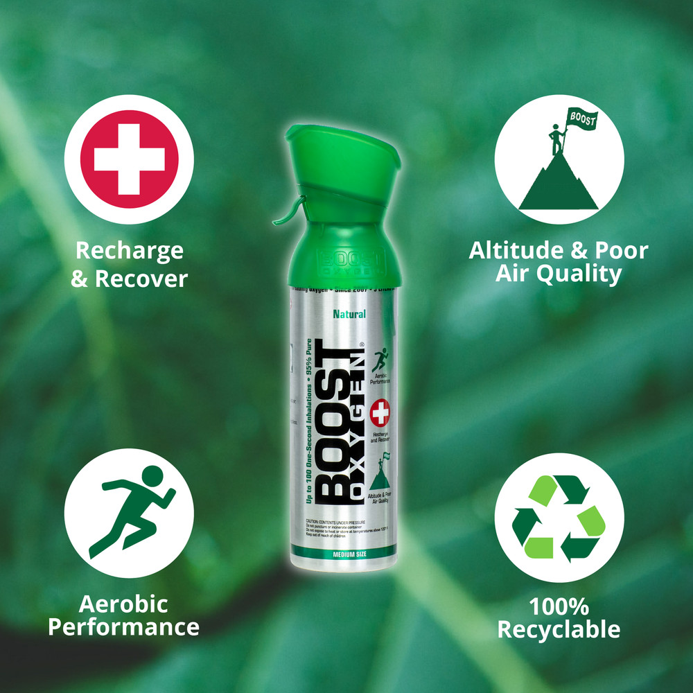 Boost Oxygen Medium Natural 5L Canister | Respiratory Support for Aerobic